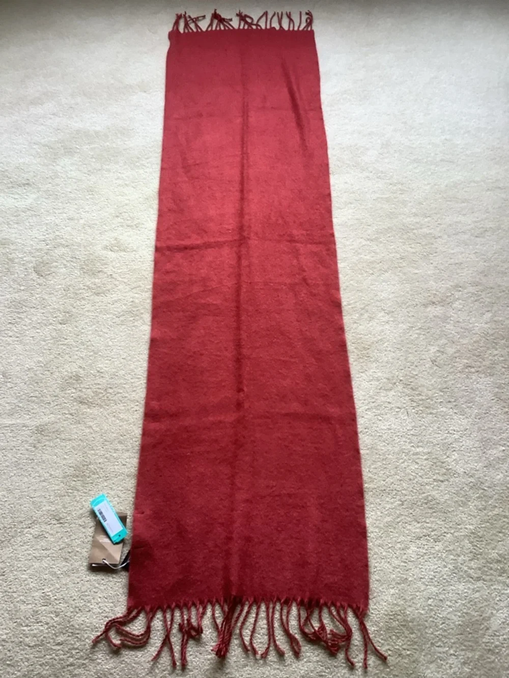 NWT Stitch Fix Red Ochre Fringed Scarf/ Wrap